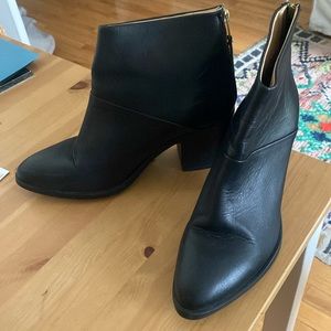 Nisolo Black Heeled Boots Minimalist Design